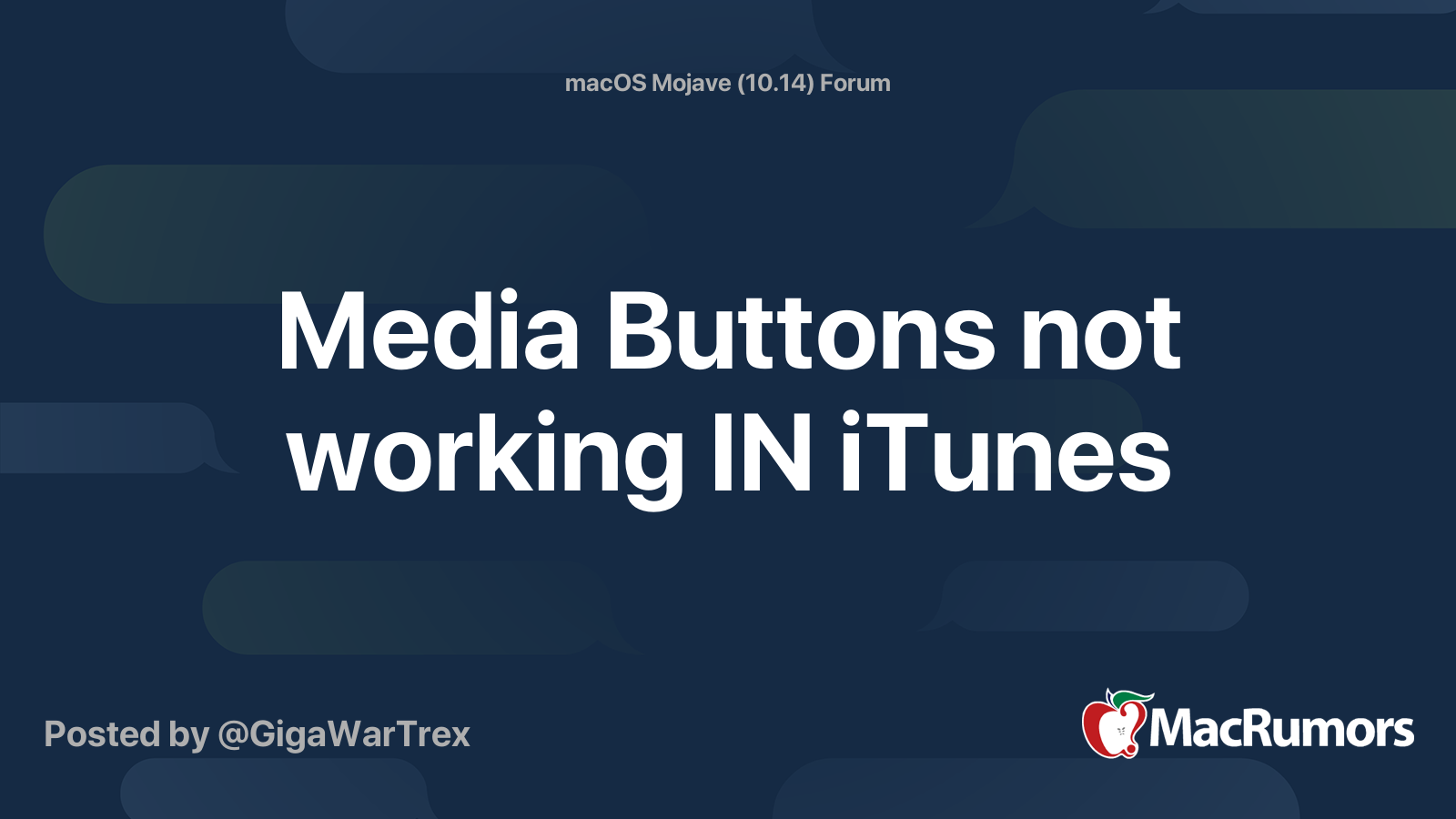 Play button on mac not working for itunes mojave mac
