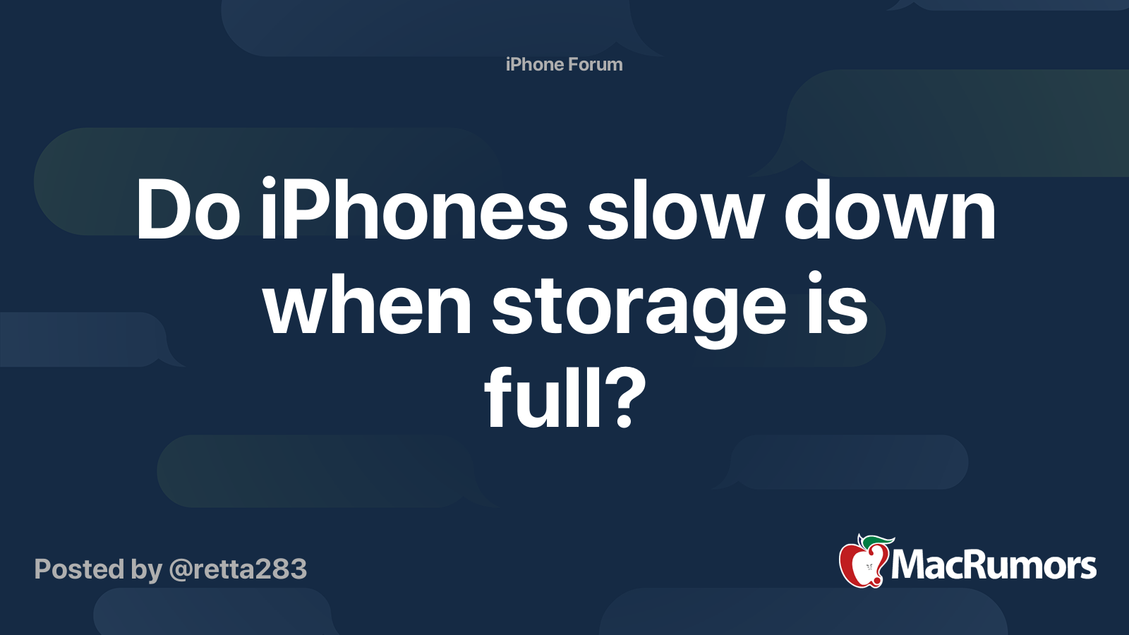 Does full storage make iPhone slow?