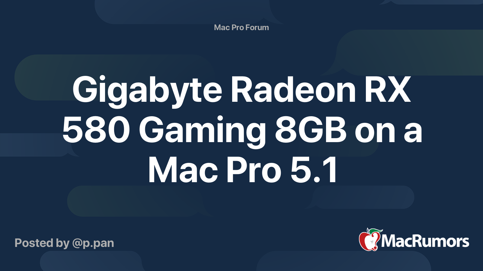 Radeon rx discount 580 8gb mac