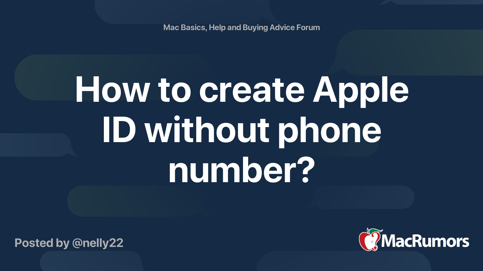 How to create Apple ID without phone number? | MacRumors Forums