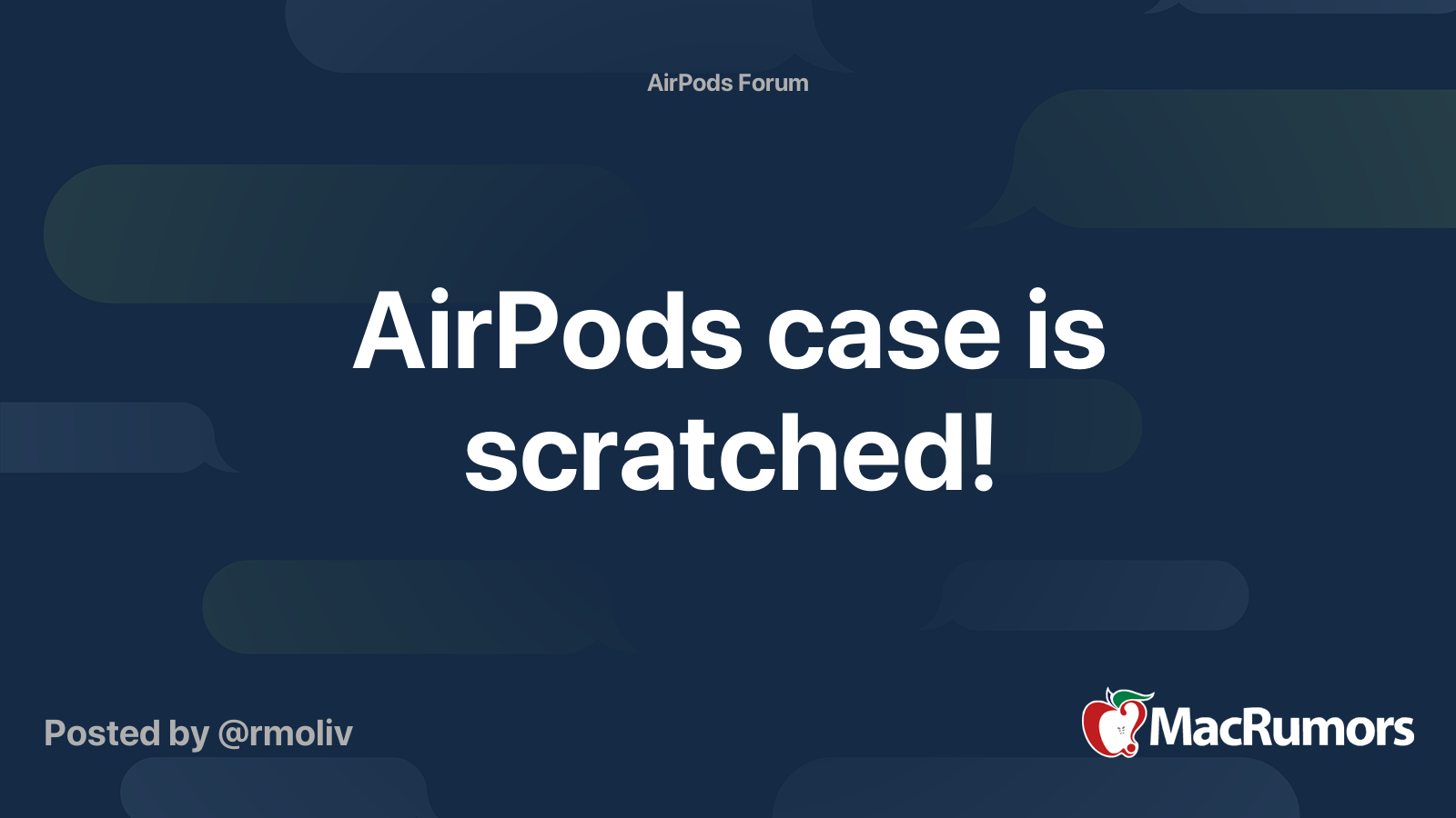 AirPods case is scratched! | MacRumors Forums