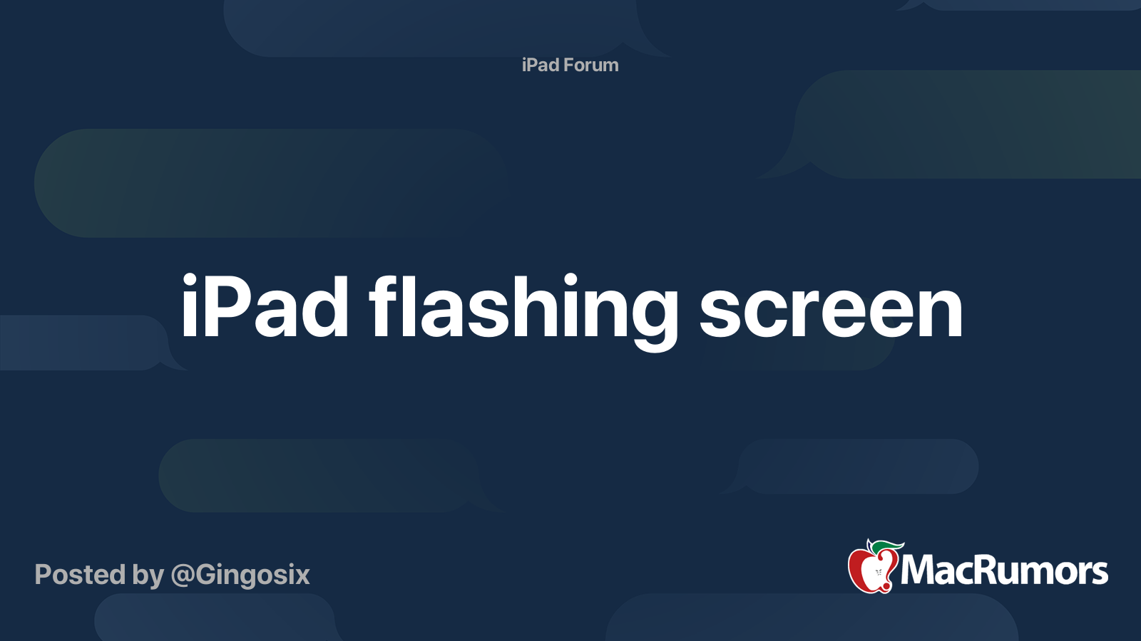 ipad flashing red screen