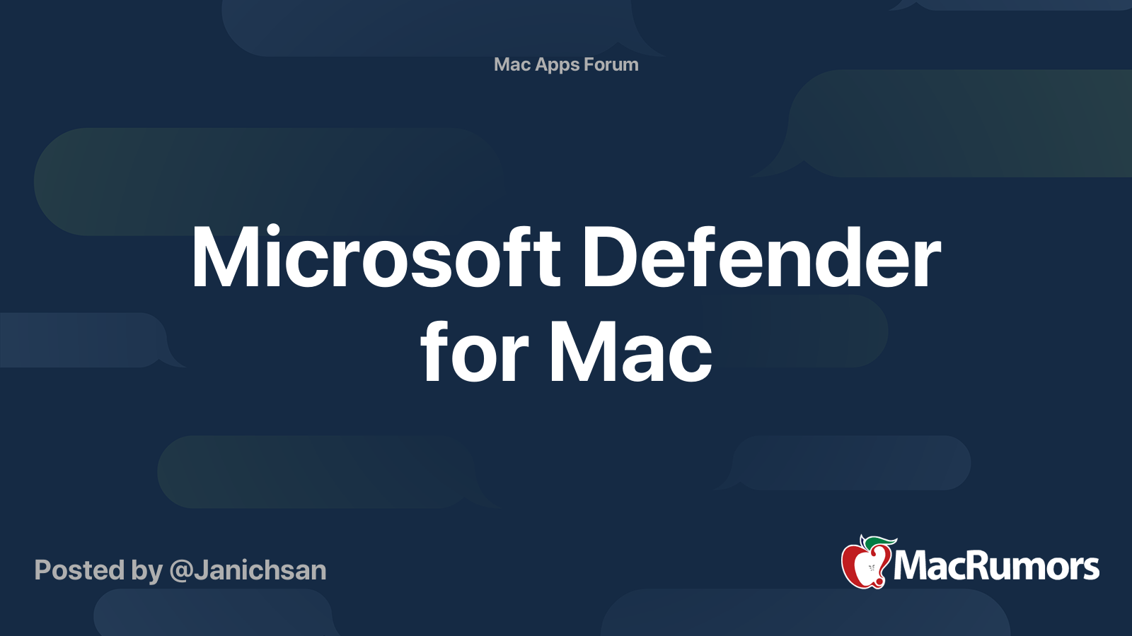 Microsoft defender for mac macrumors forums