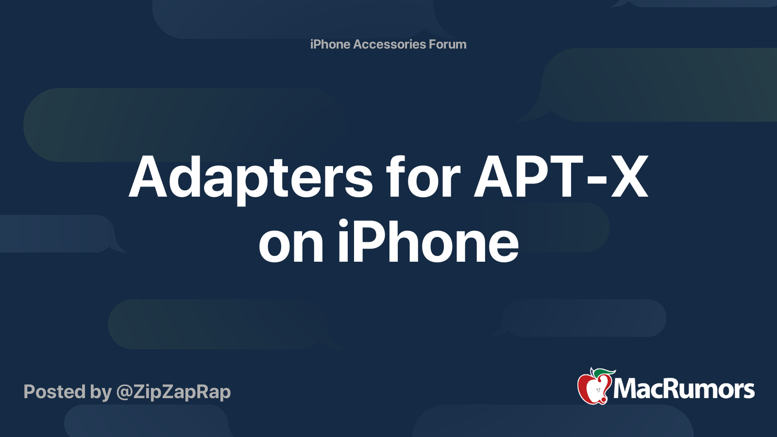 Adapters For Apt X On Iphone Macrumors Forums