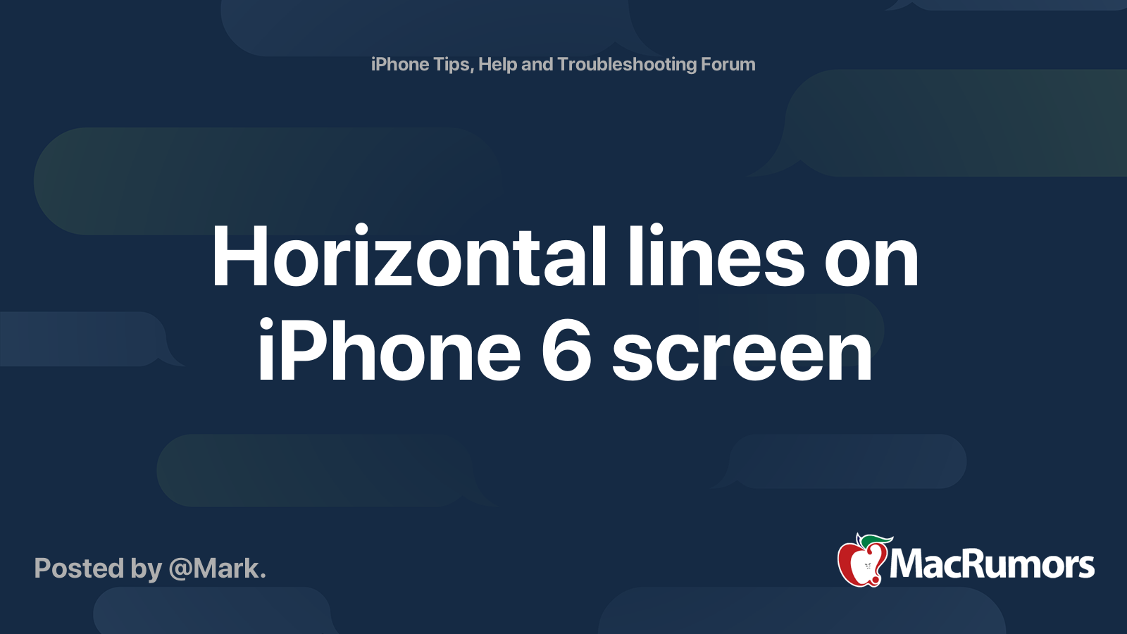 horizontal lines appearing on iphone screen
