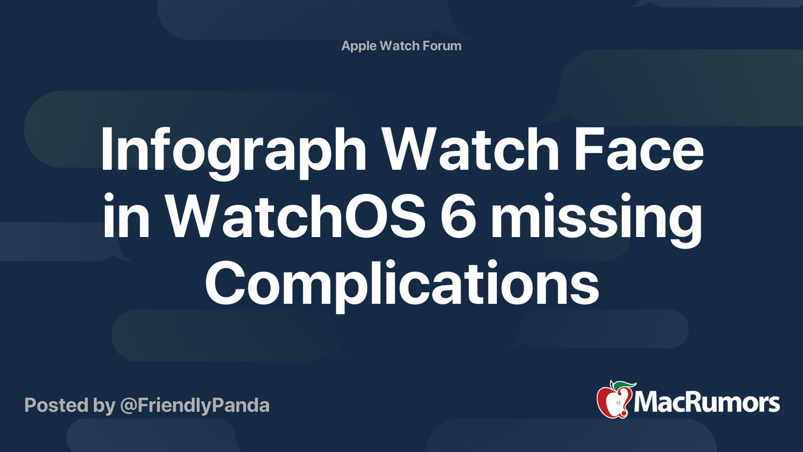 Infograph Watch Face In Watchos 6 Missing Complications Macrumors Forums
