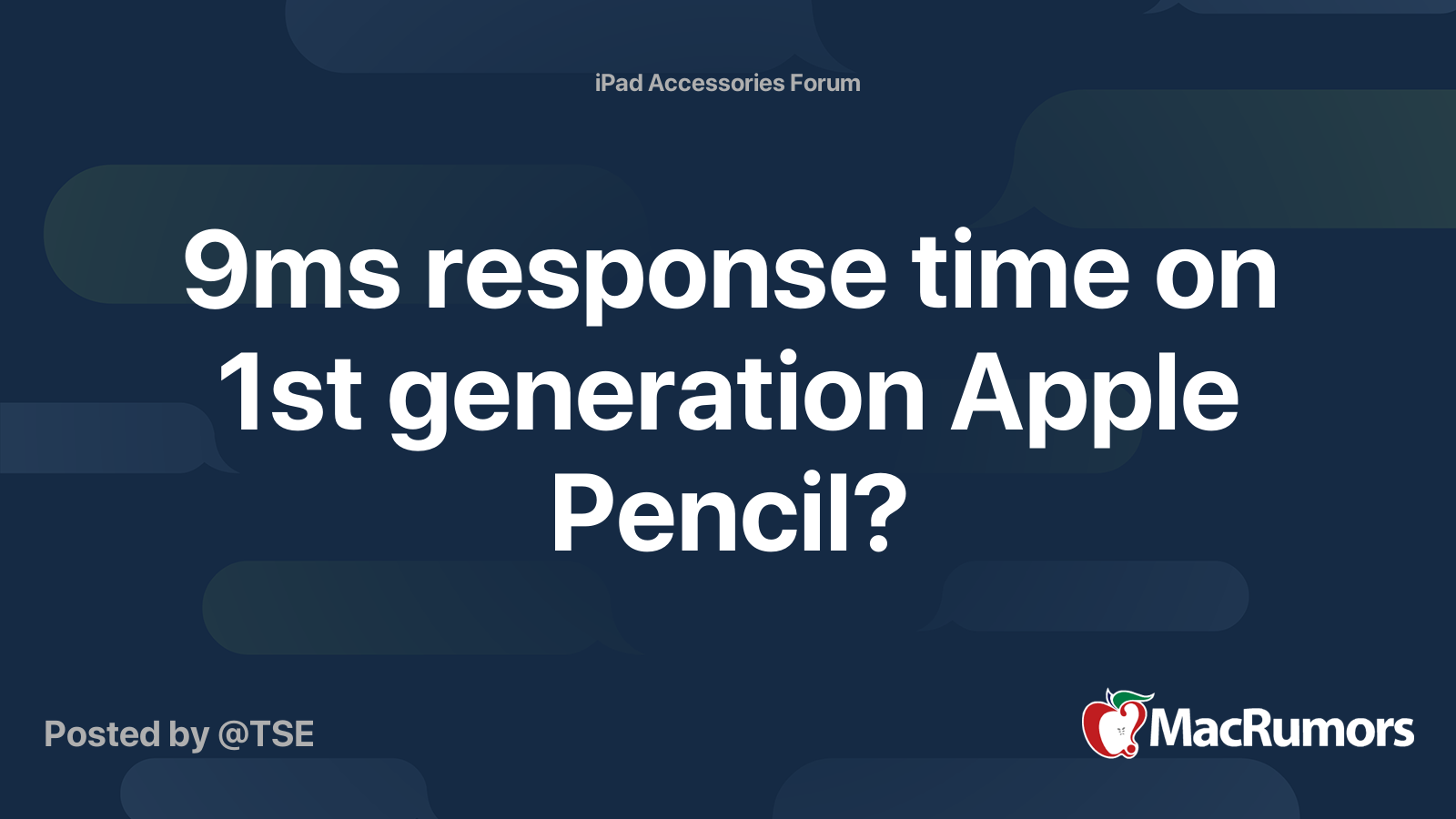9ms Response Time On 1st Generation Apple Pencil Macrumors Forums