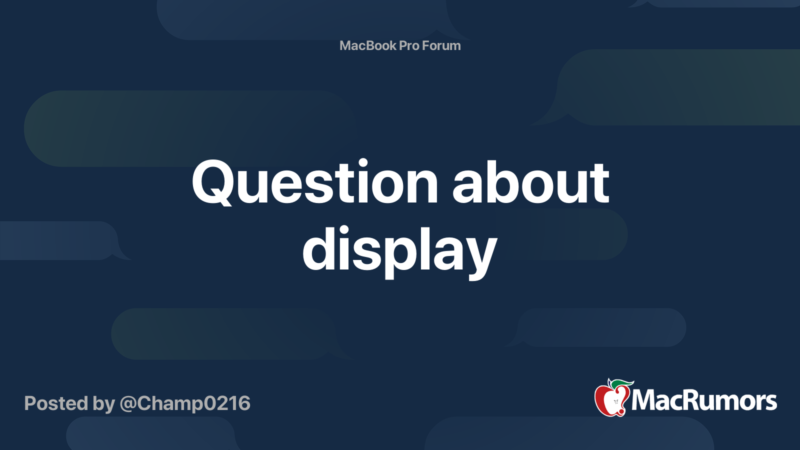 Question about display | MacRumors Forums
