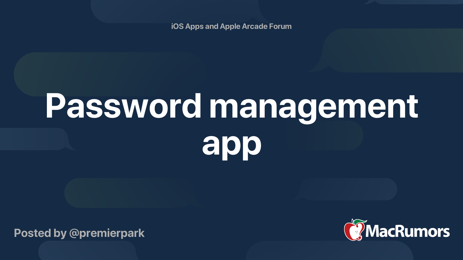Password management app macrumors forums