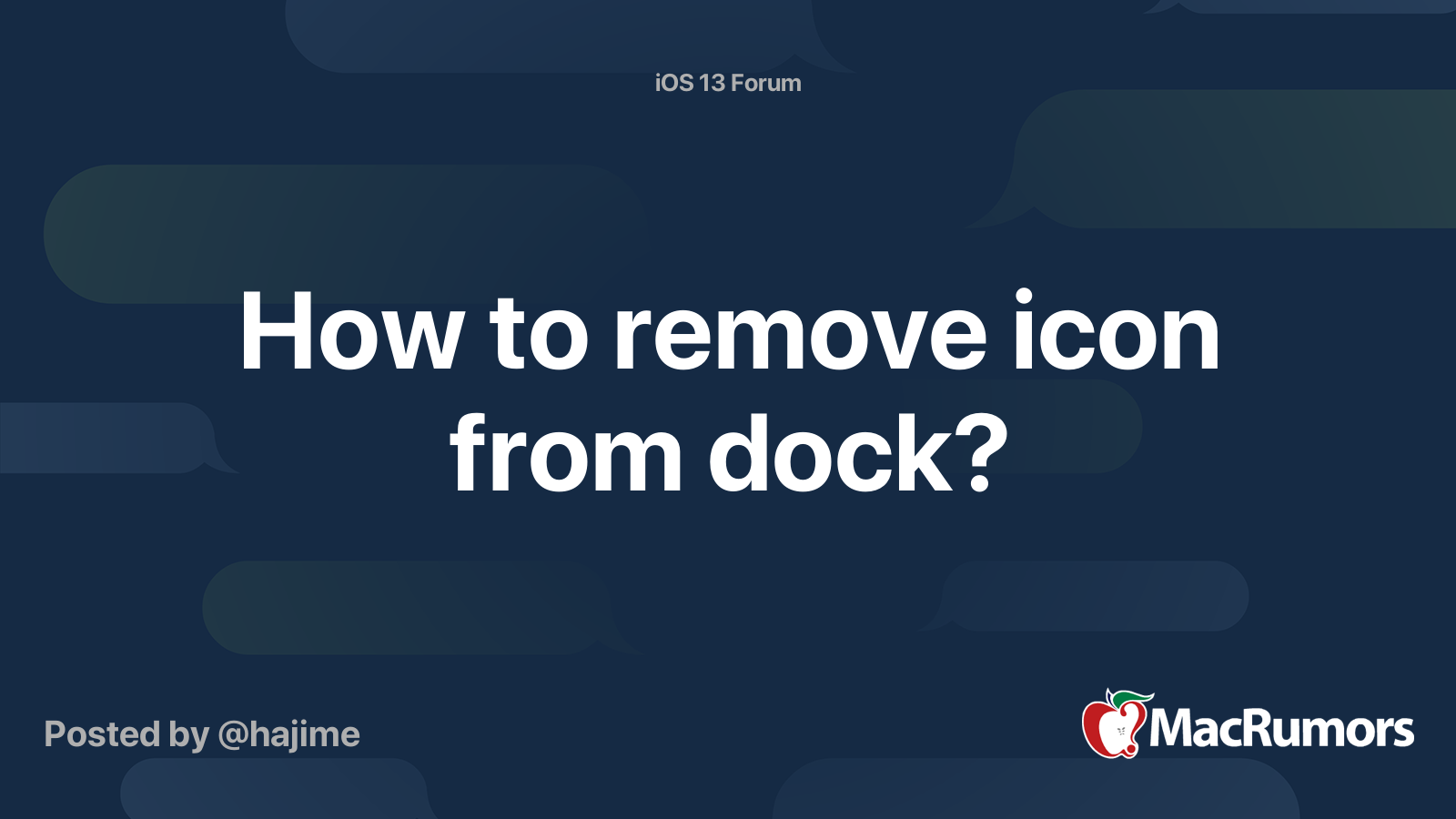 how-to-remove-icon-from-dock-macrumors-forums