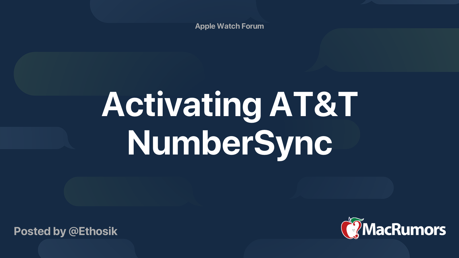 Activating AT&T NumberSync | MacRumors Forums