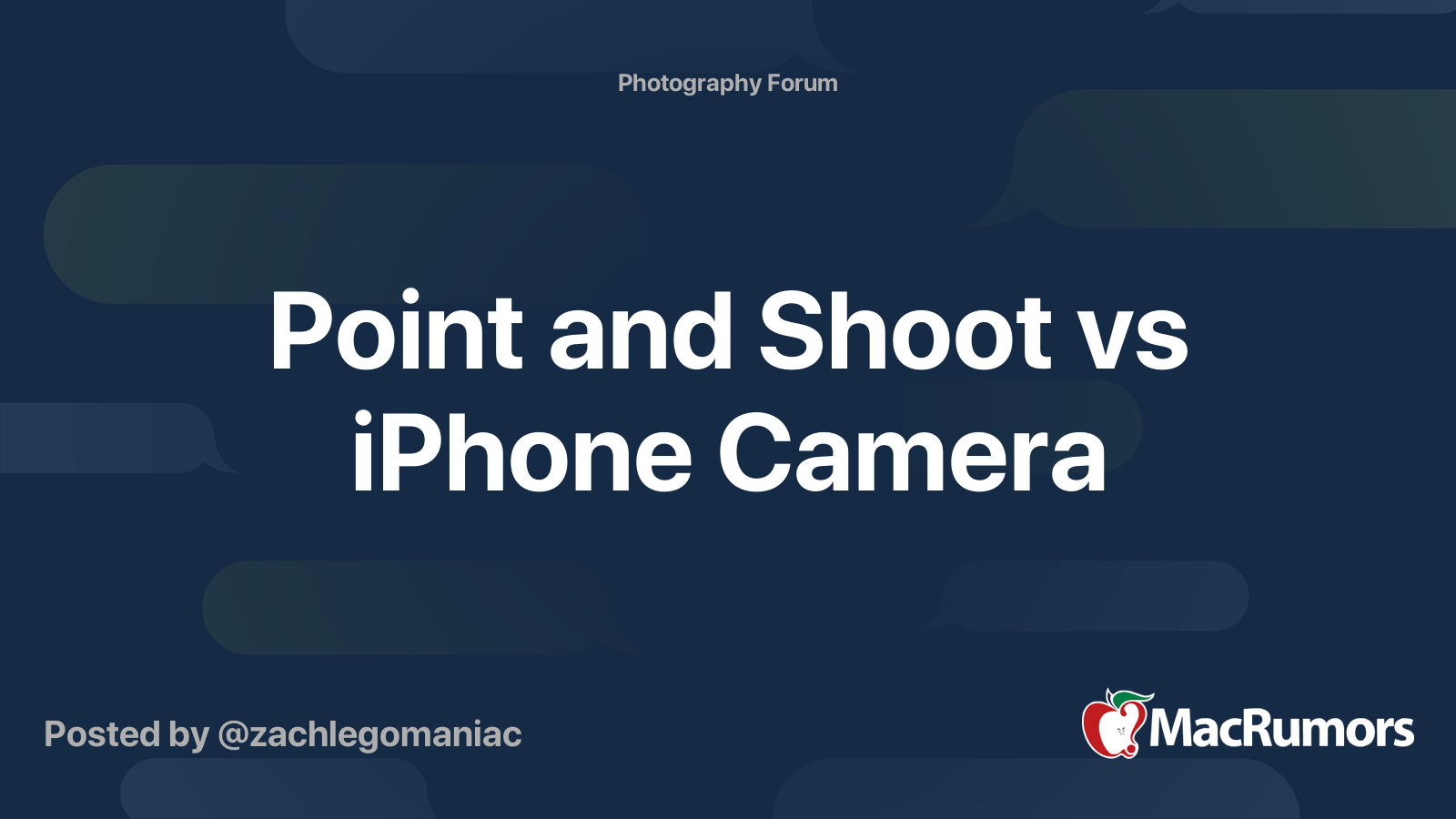 Point and Shoot vs iPhone Camera | MacRumors Forums