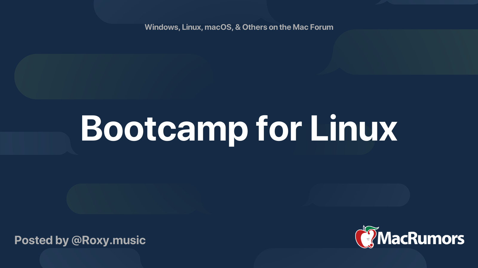 Install Linux Bootcamp
