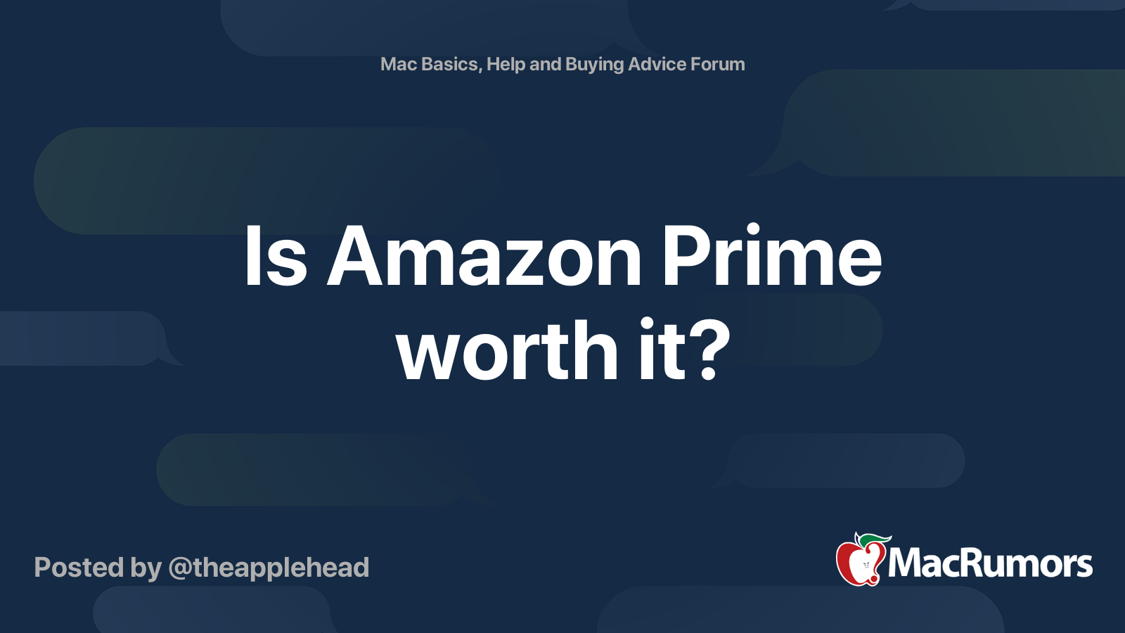 Is Amazon Prime worth it? MacRumors Forums