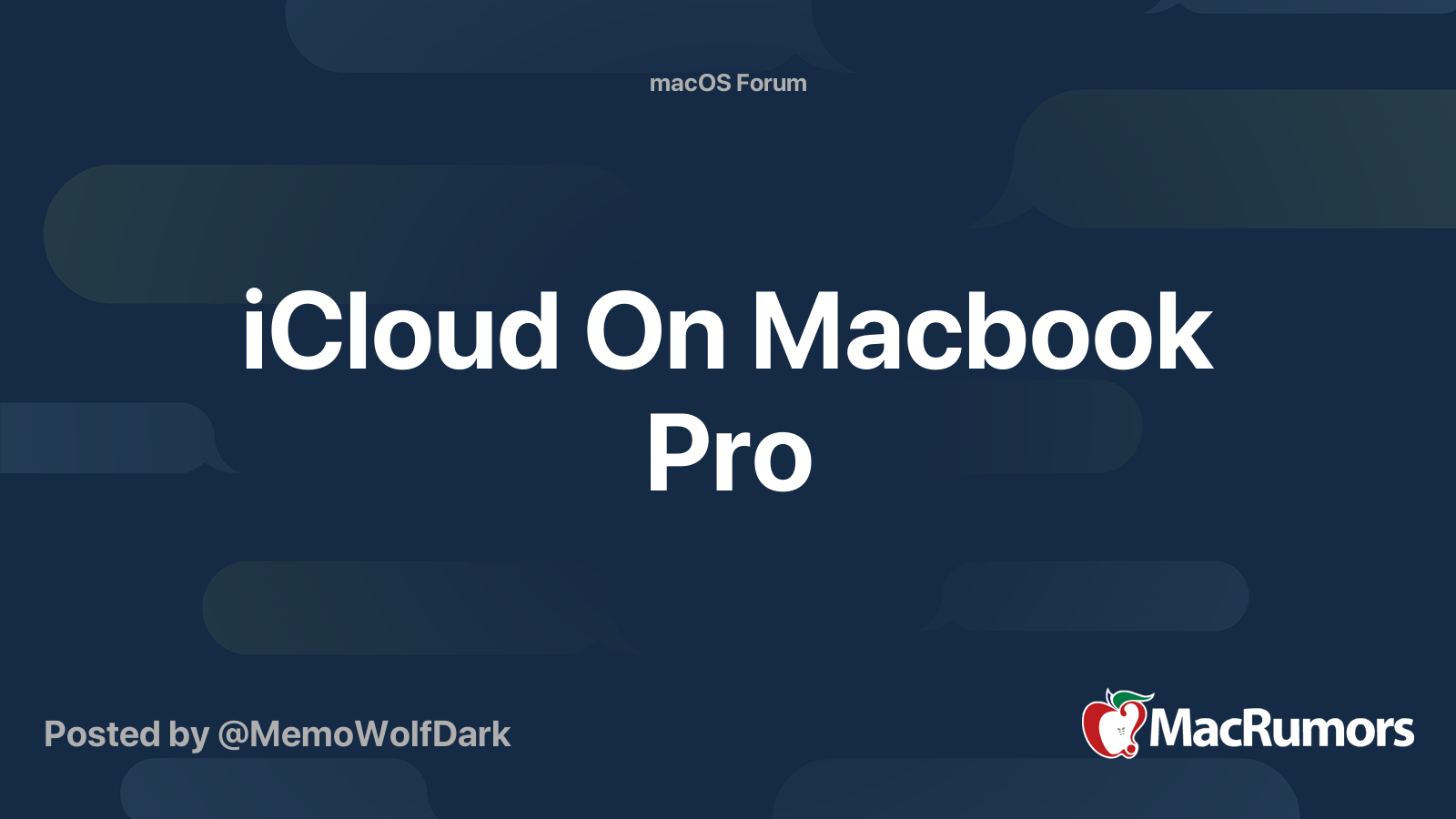 how to add icloud to my macbook pro