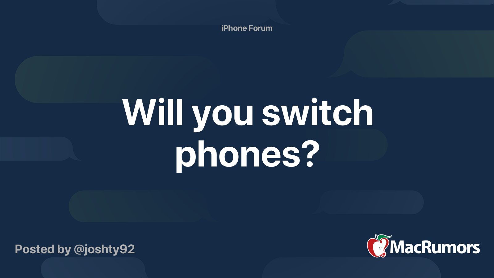 Will you switch phones? MacRumors Forums