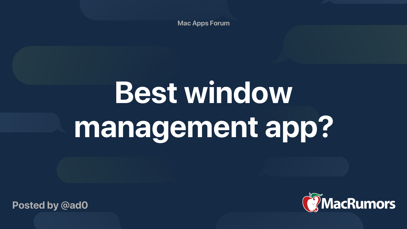 Best window management app? MacRumors Forums