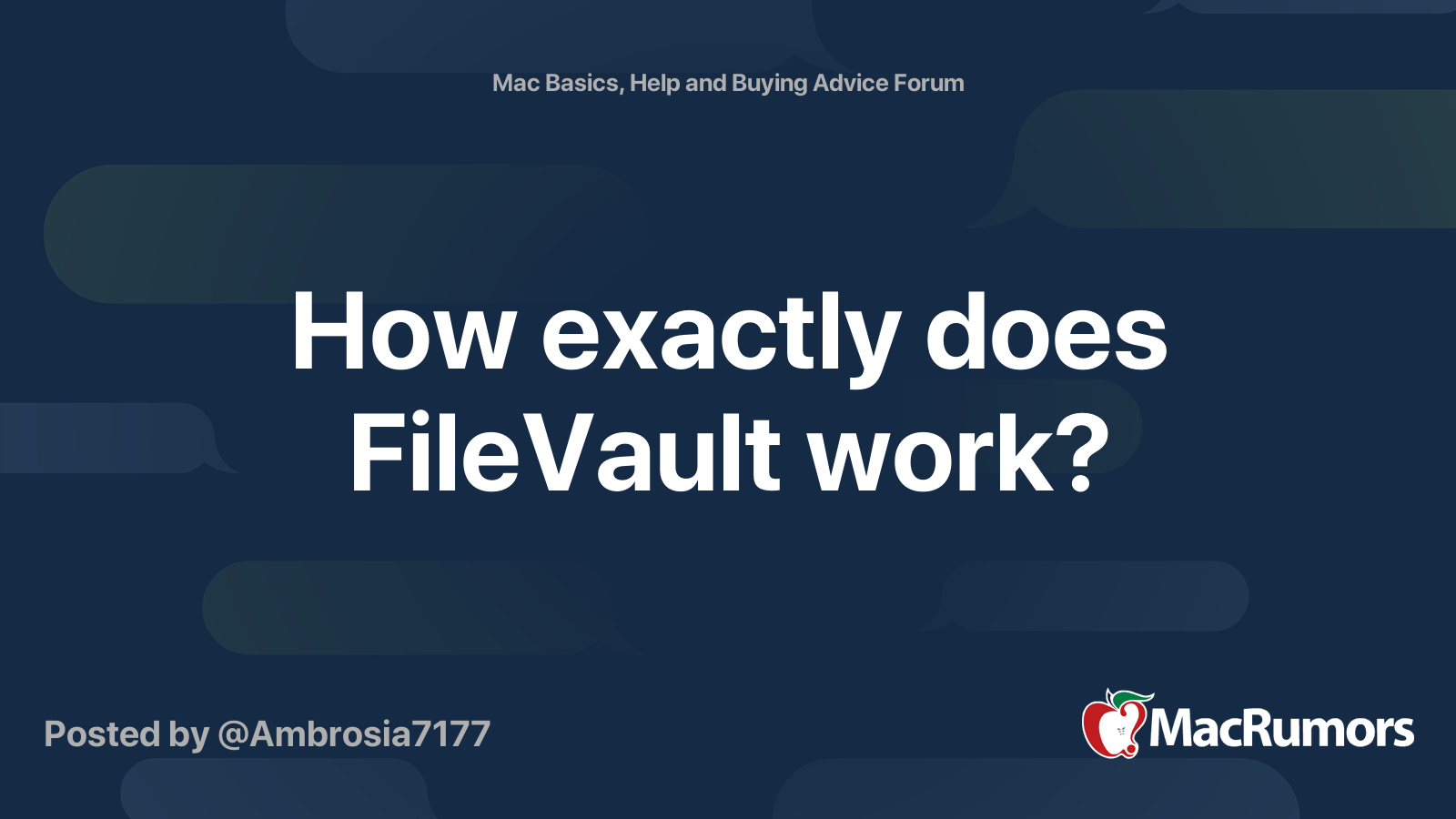 How exactly does FileVault work? MacRumors Forums