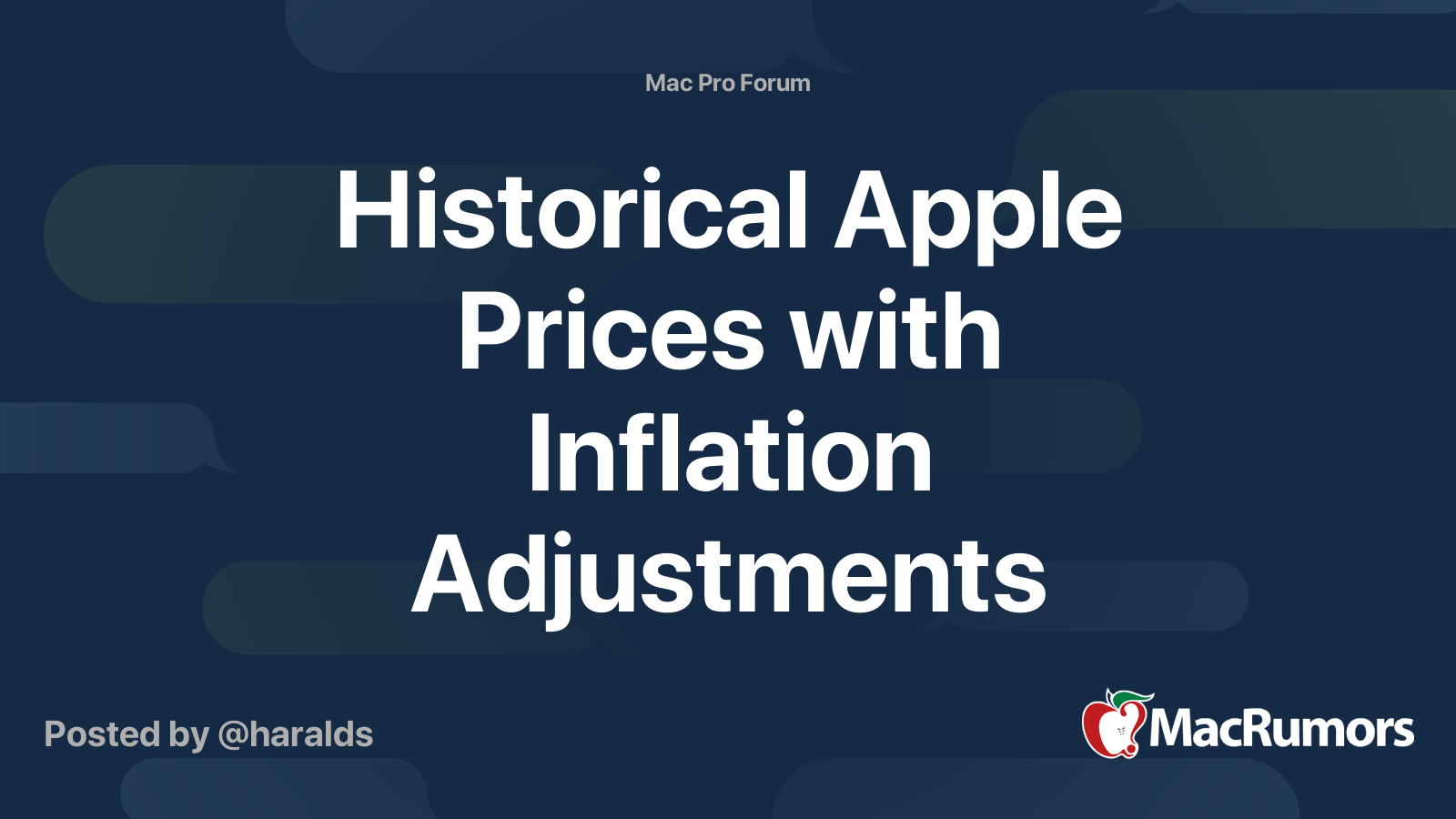 Historical Apple Prices with Inflation Adjustments | MacRumors Forums