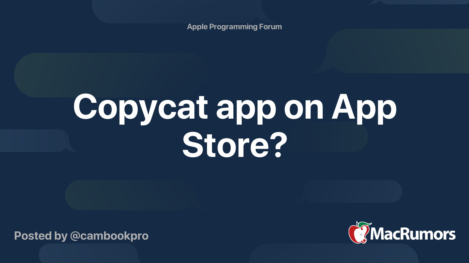 Copycat app on App Store? MacRumors Forums