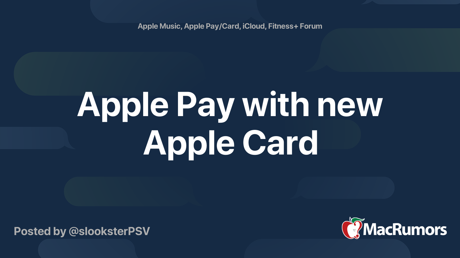 Apple Pay with new Apple Card | MacRumors Forums