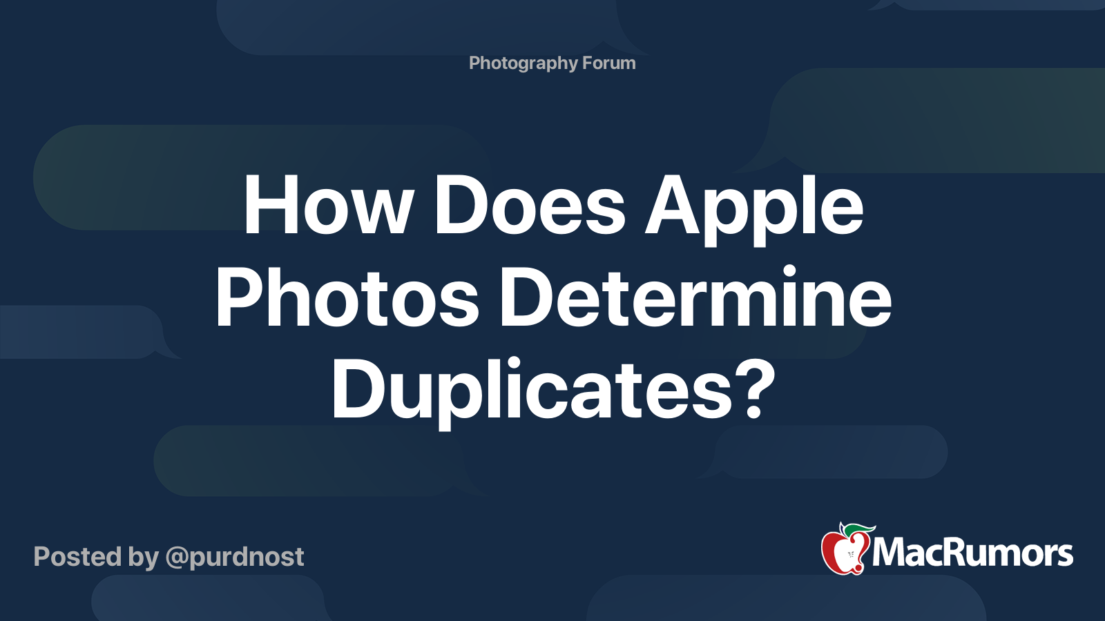 How Does Apple Photos Determine Duplicates Macrumors Forums