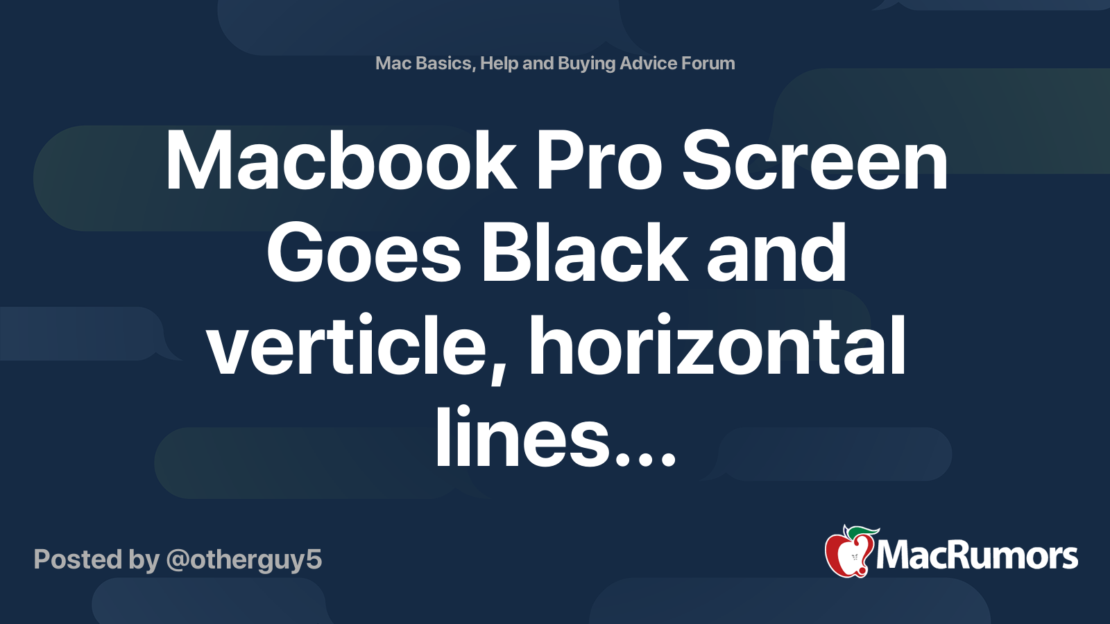 black horizontal lines on mac screen