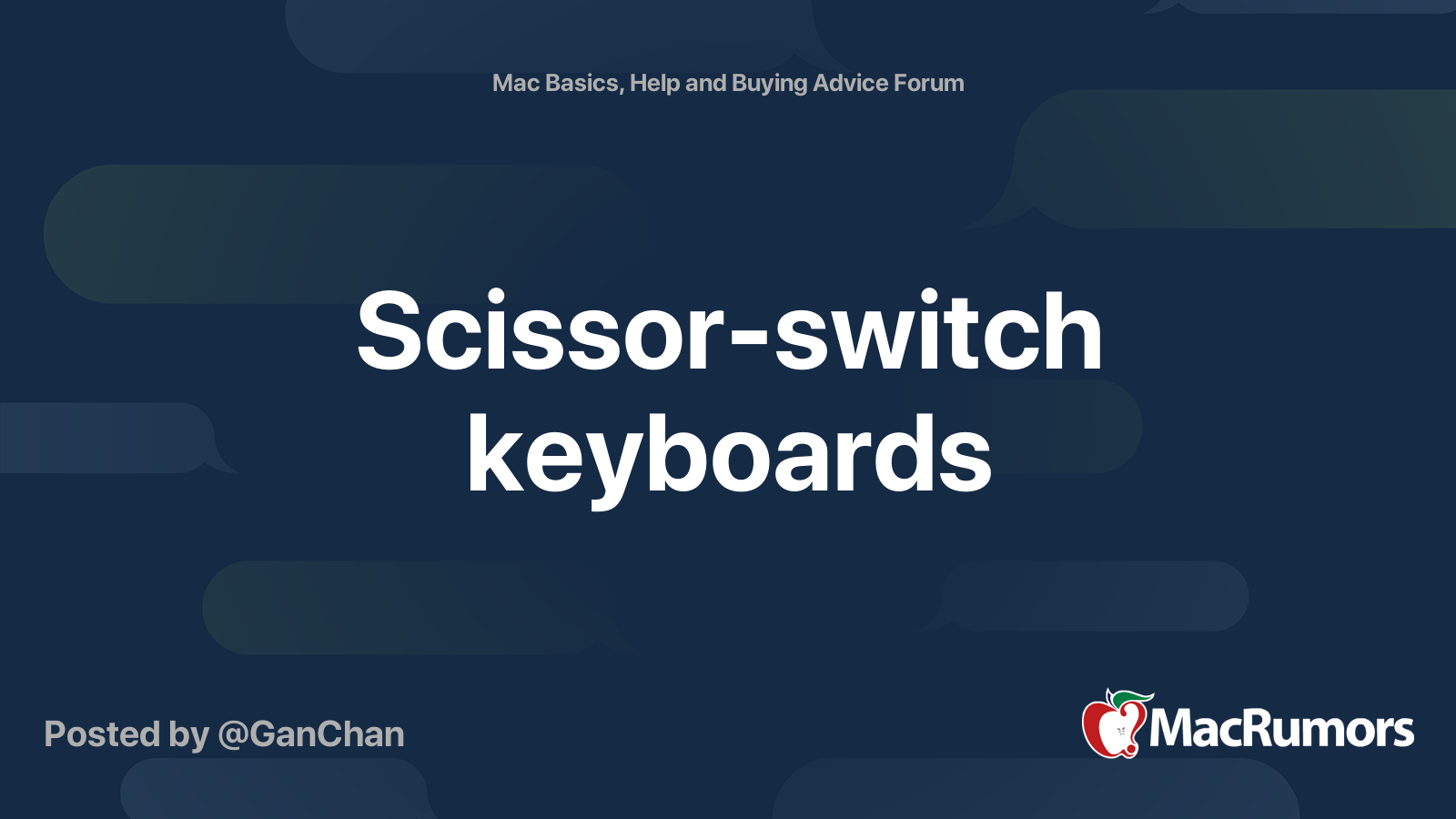 Scissorswitch keyboards MacRumors Forums