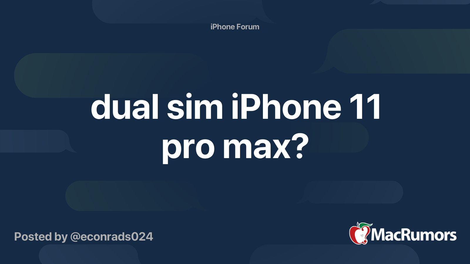 iphone 11 pro max dual physical sim