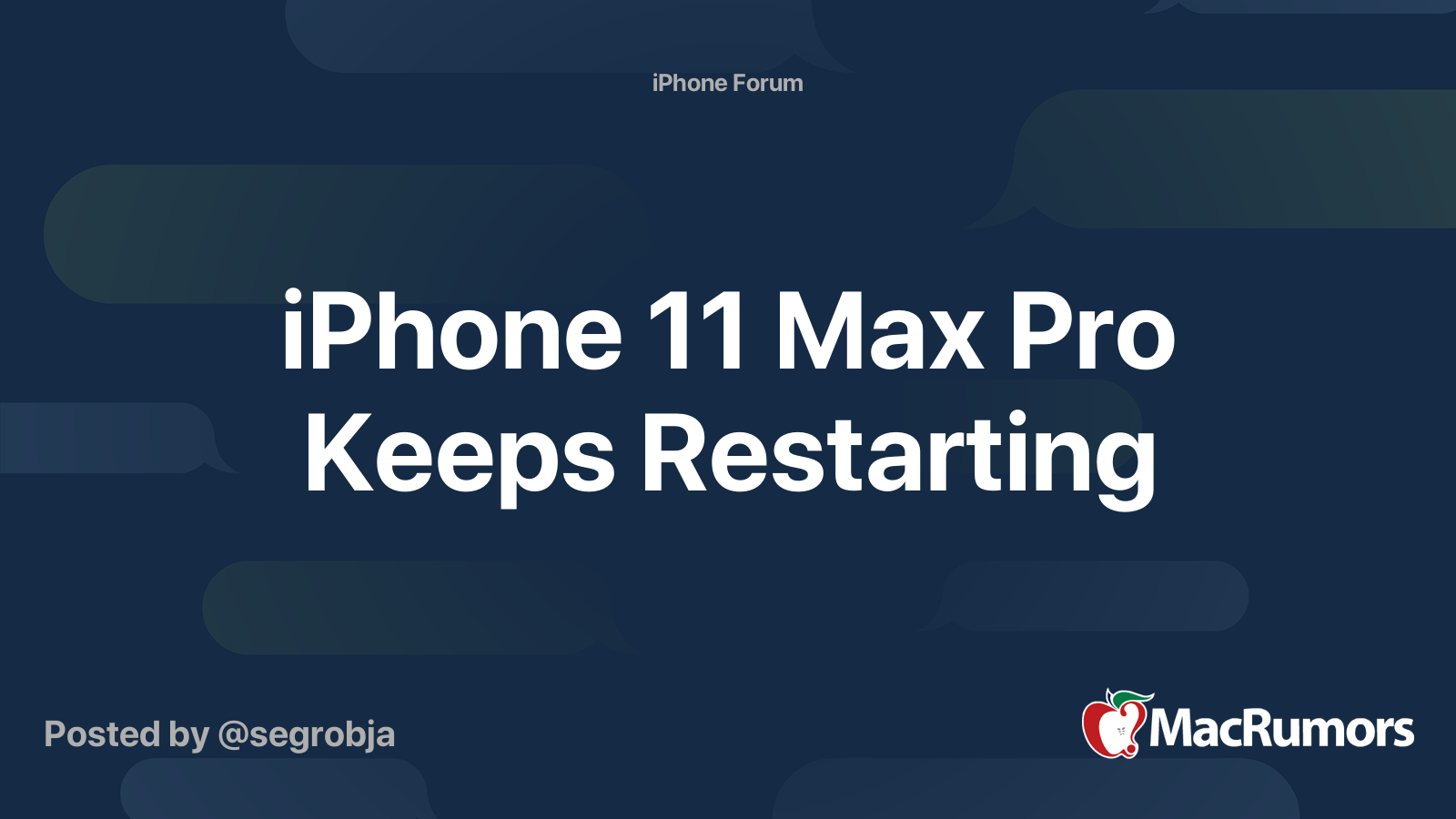 iphone 13 pro max restarting by itself