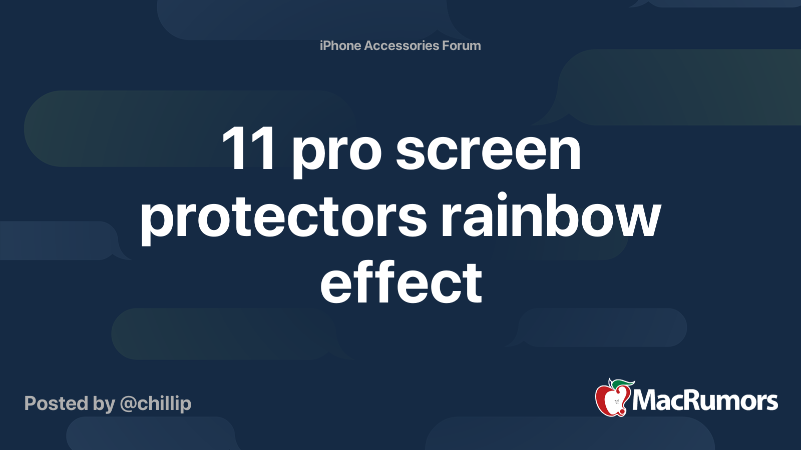 11 pro screen protectors rainbow effect MacRumors Forums
