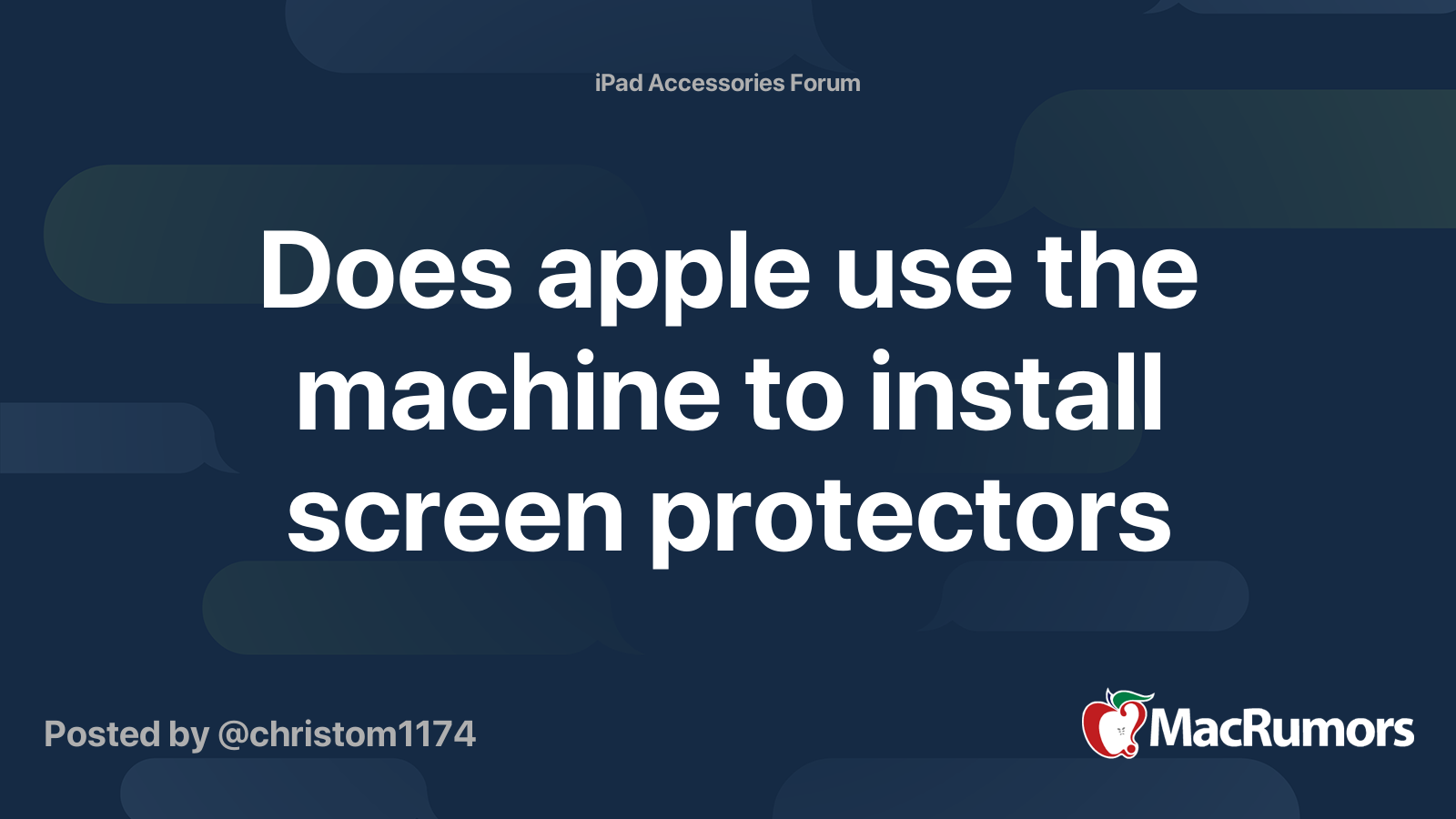 Does apple use the machine to install screen protectors MacRumors Forums