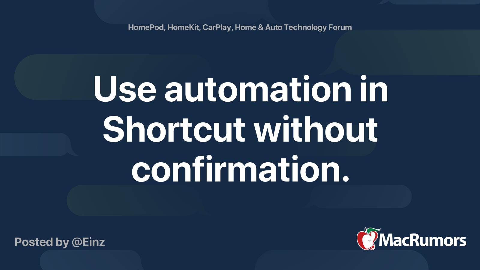 Automation in Home app to run a shortcut … - Apple Community