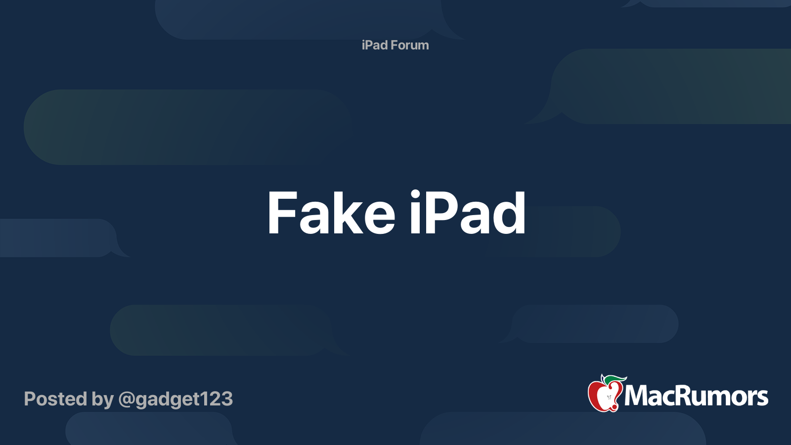 Fake iPad | MacRumors Forums