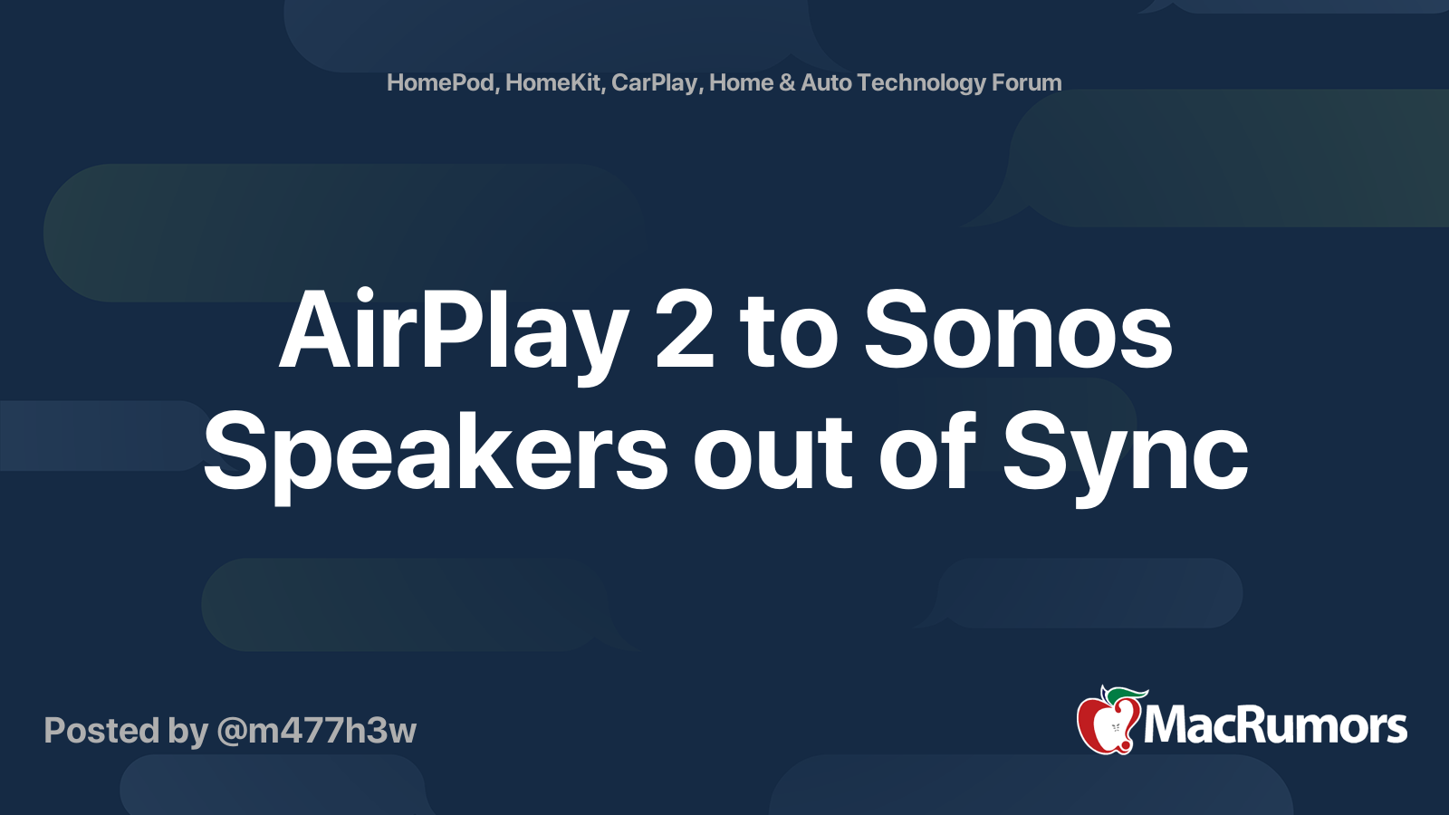 AirPlay 2 out of Sync MacRumors Forums
