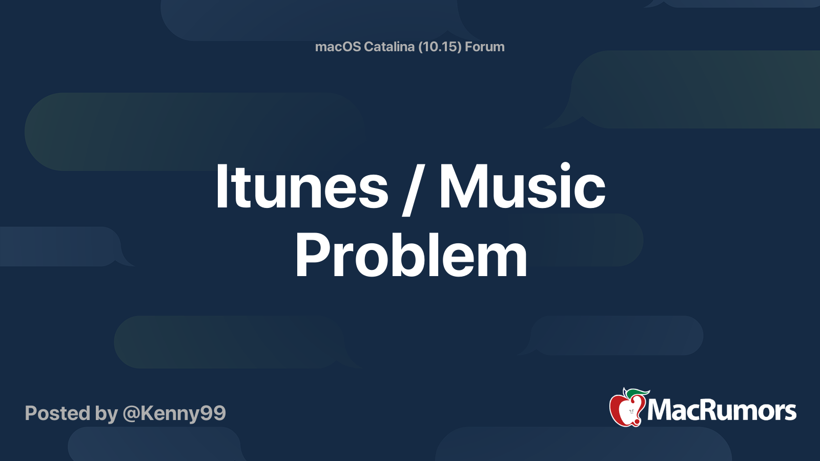 Itunes / Music Problem MacRumors Forums