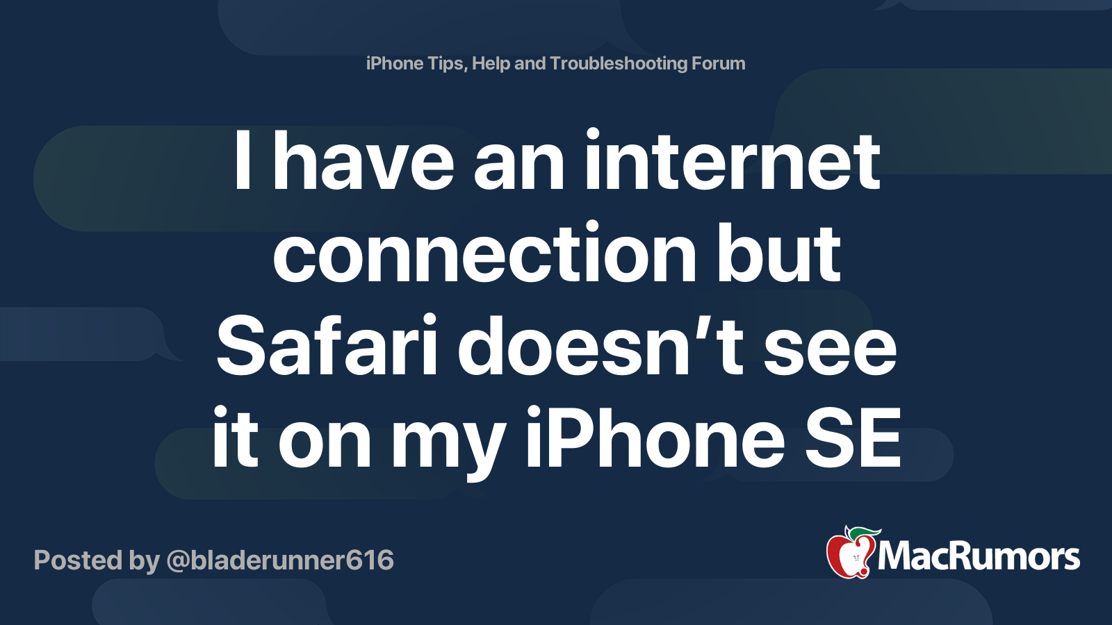 I have an internet connection but Safari doesn’t see it on my iPhone SE