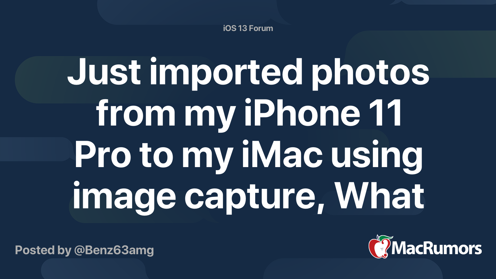 Just Imported Photos From My Iphone 11 Pro To My Imac Using Image Capture What Are e Files Macrumors Forums