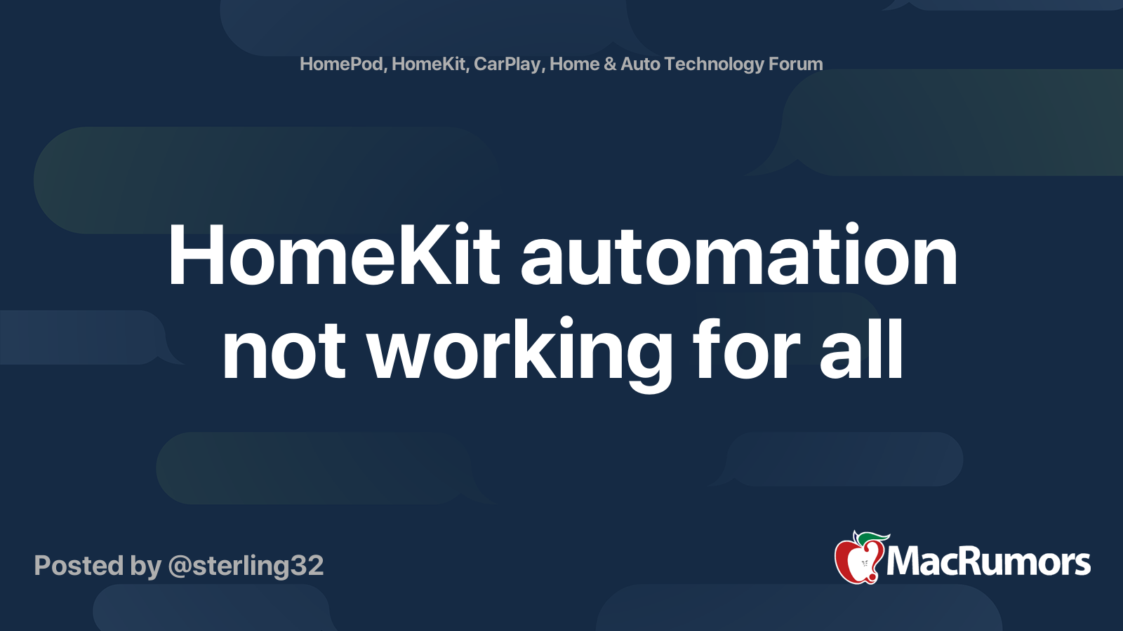 Homekit Automation Not Working For All Macrumors Forums