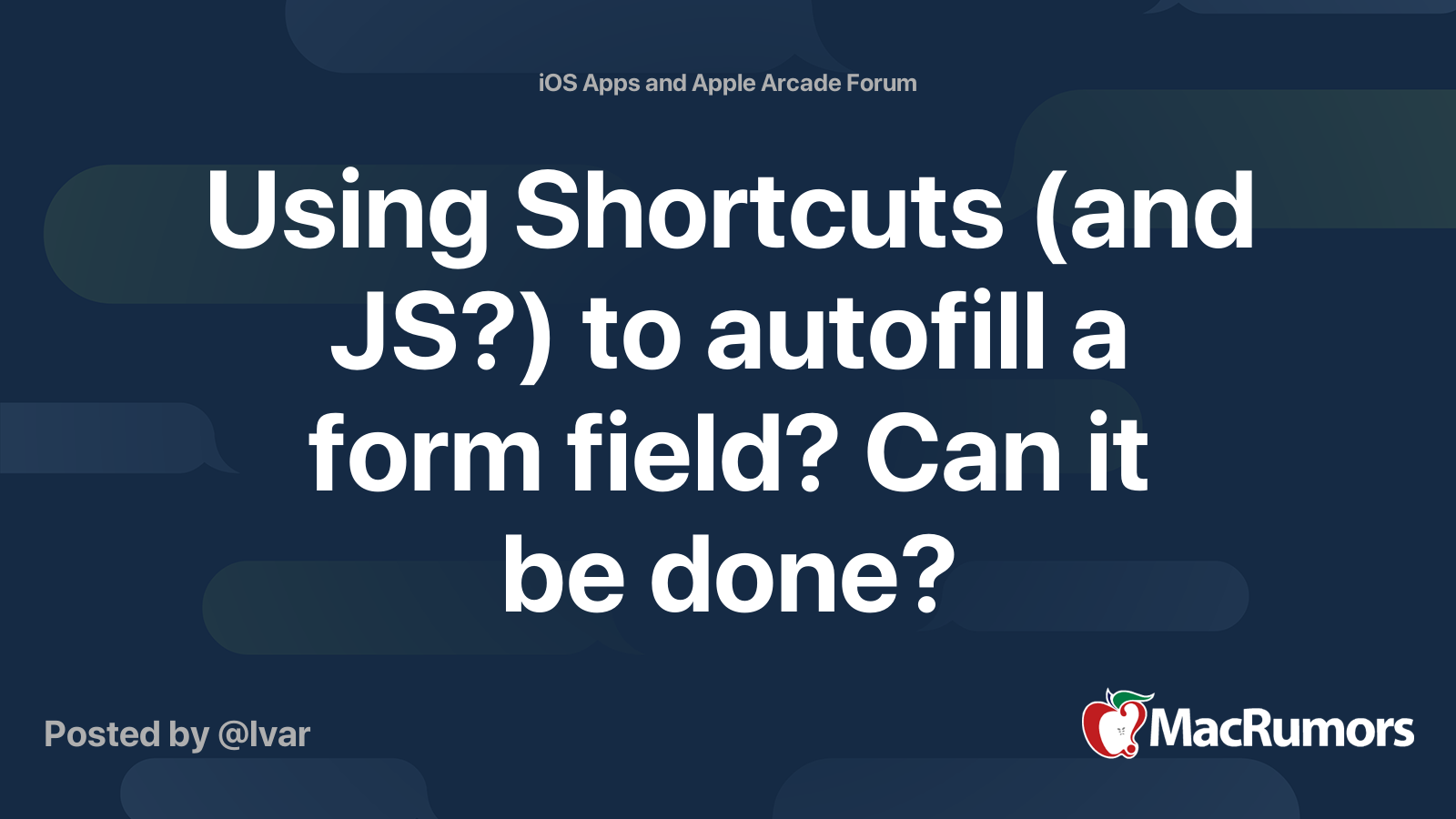 Using Shortcuts (and JS?) to autofill a form field? Can it be done
