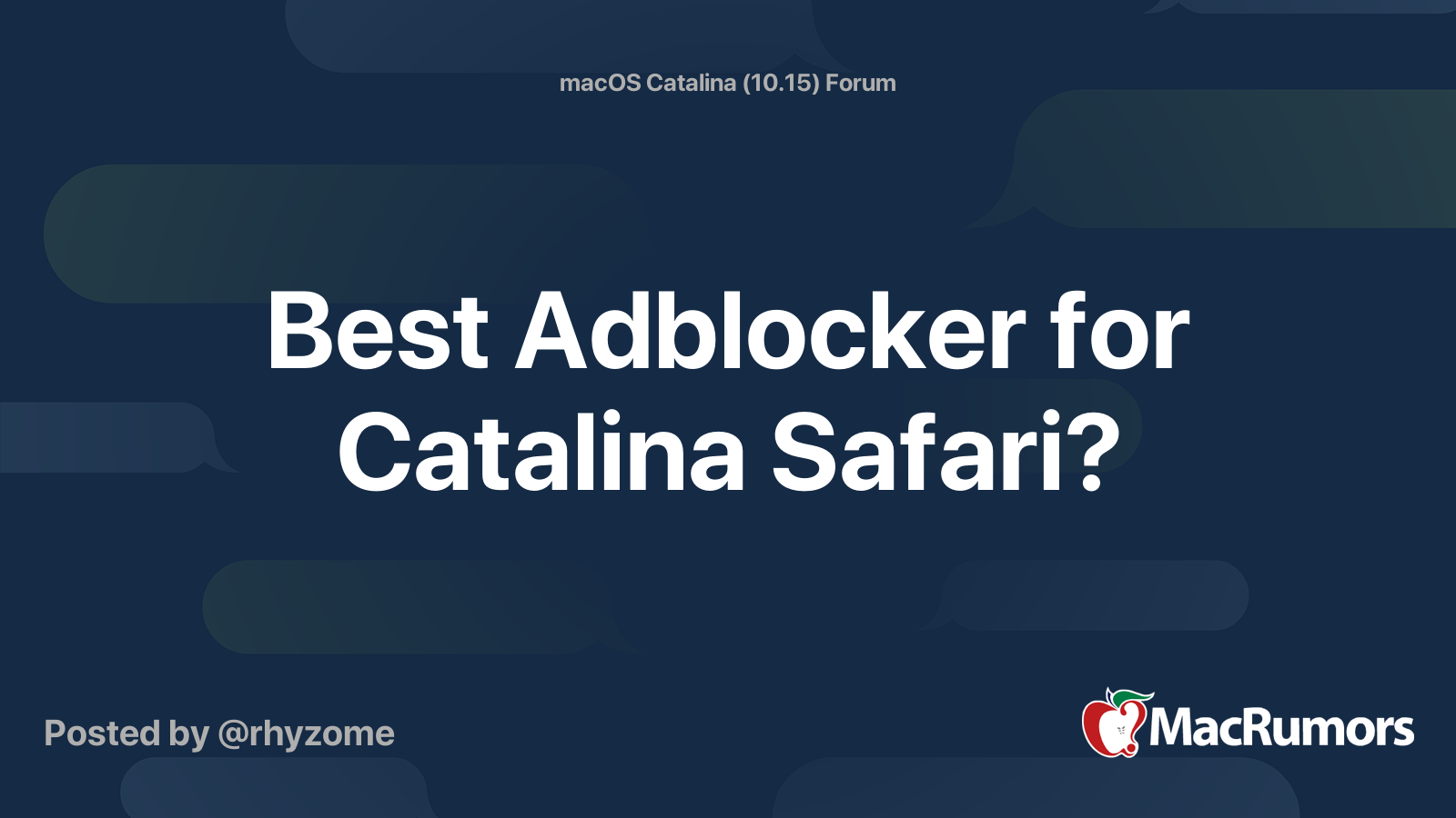 Best Adblocker For Catalina Safari Macrumors Forums