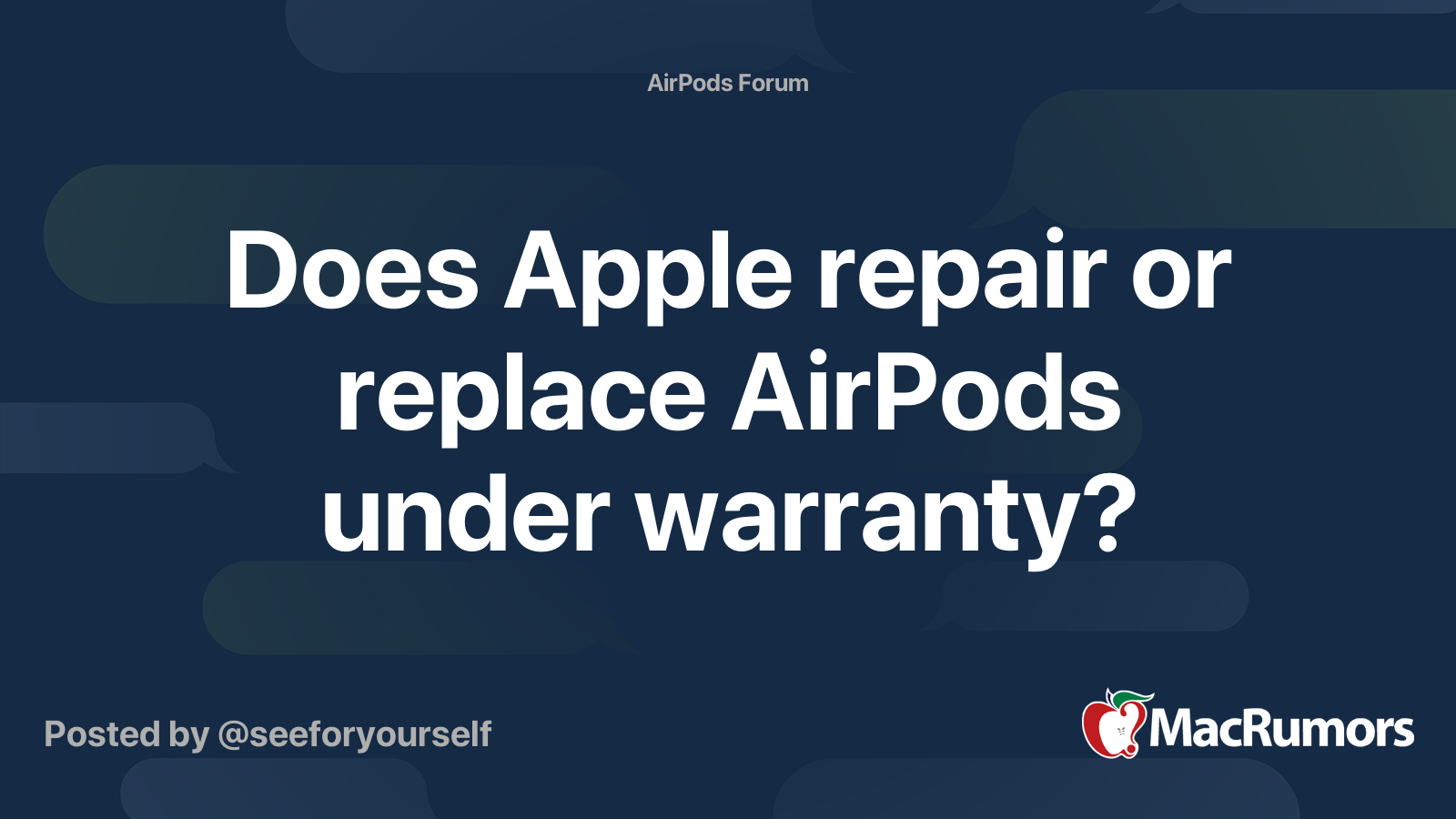 Does Apple repair or replace AirPods under warranty? MacRumors Forums