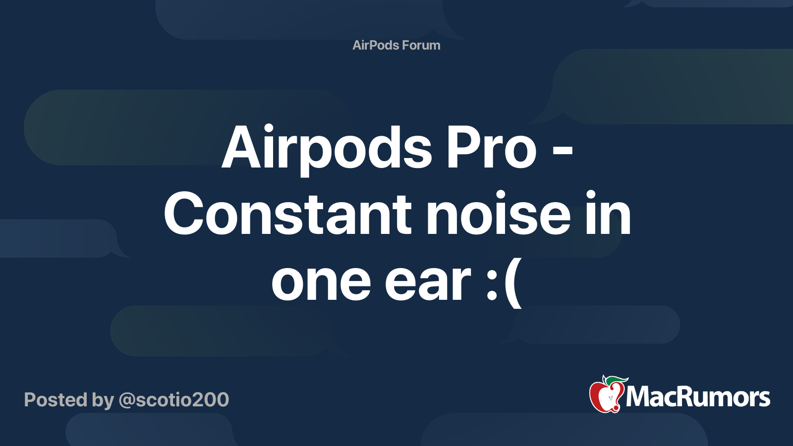 Airpod pro noise discount in one ear