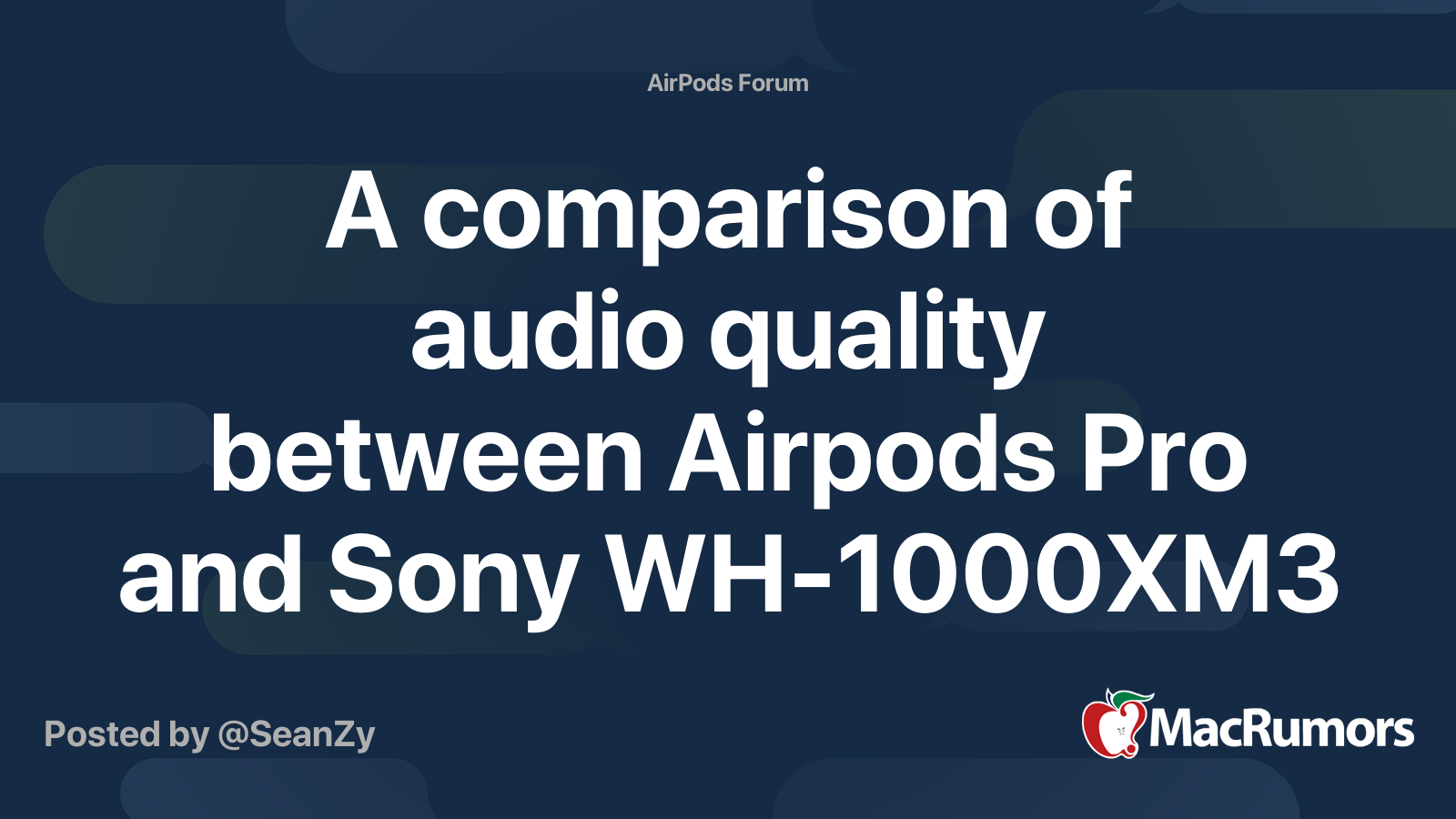 Airpods pro vs sony wh 1000xm3 noise discount cancelling