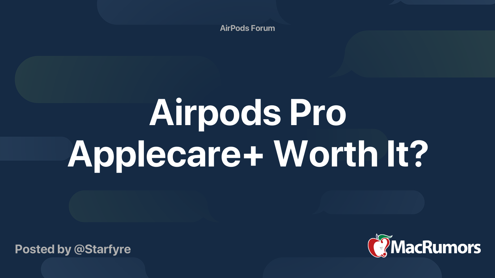 Airpods Pro Applecare Worth It Macrumors Forums