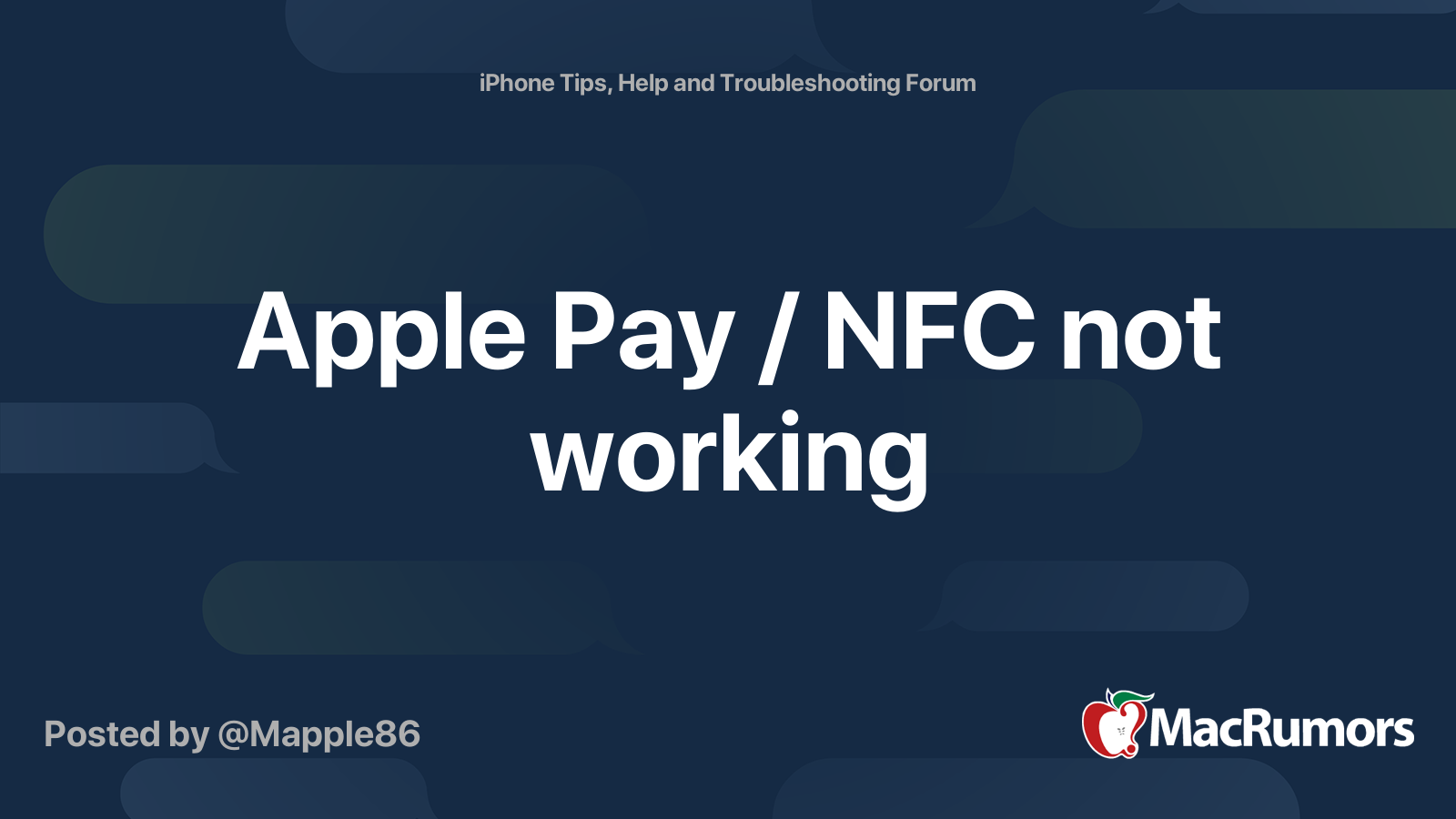 Apple Pay NFC Not Working MacRumors Forums