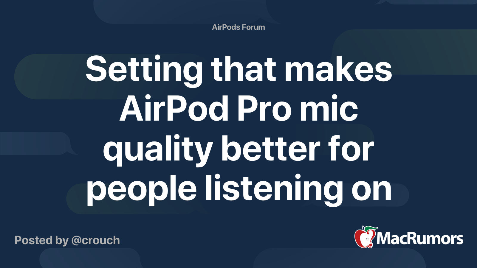 Airpods pro discount mic noise cancelling