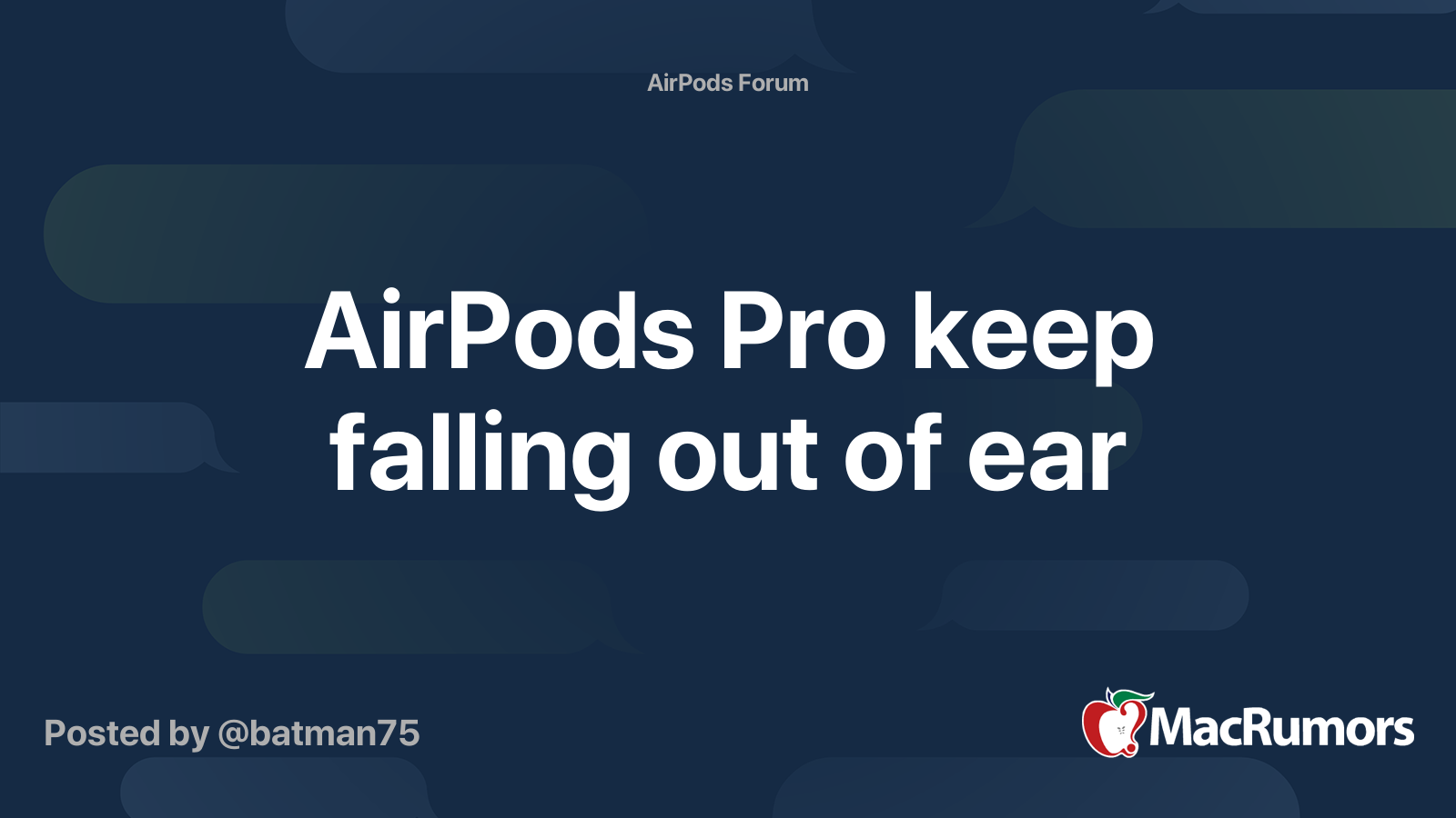 Airpods pro discount keeps falling out