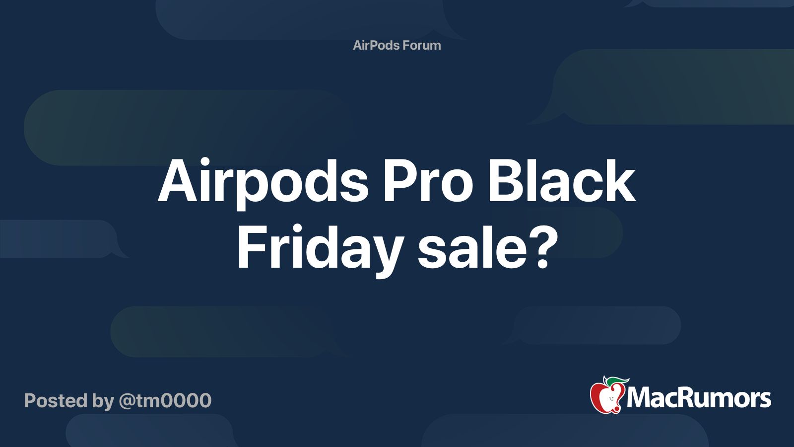 Airpods Pro Black Friday sale? | MacRumors Forums