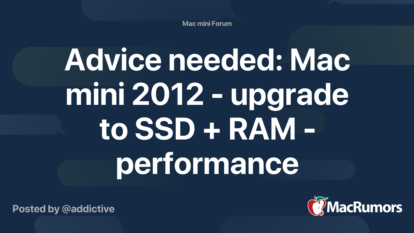 Advice Mac mini 2012 - upgrade to + RAM - questions | MacRumors